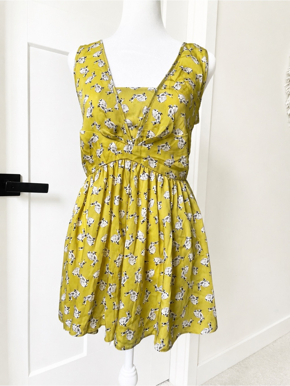 ASOS Chartreuse Bunny Print Romper